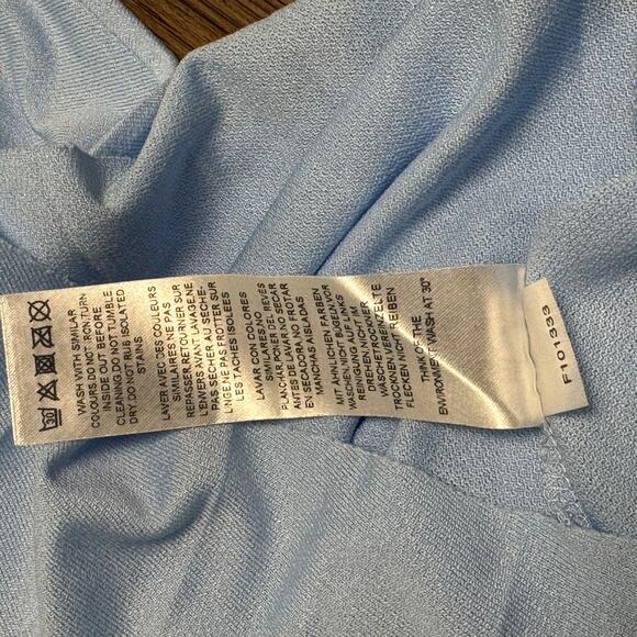 ASOS US size 2 pale blue one shoulder pleated crop top midi dress - Picture 15 of 16